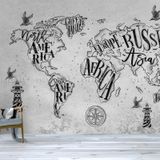  Tranh Dán Tường Bản Đồ  3D 5D 8D - BD07 