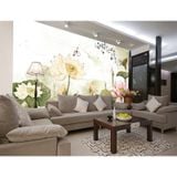  Tranh Dán Tường Hoa Sen 3D 5D 8D - TS21 