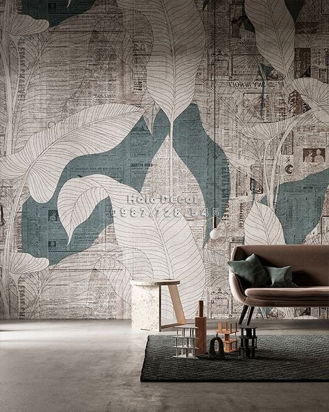  Tranh Dán Tường Lá Cây 3D 5D 8D  - TLC04 