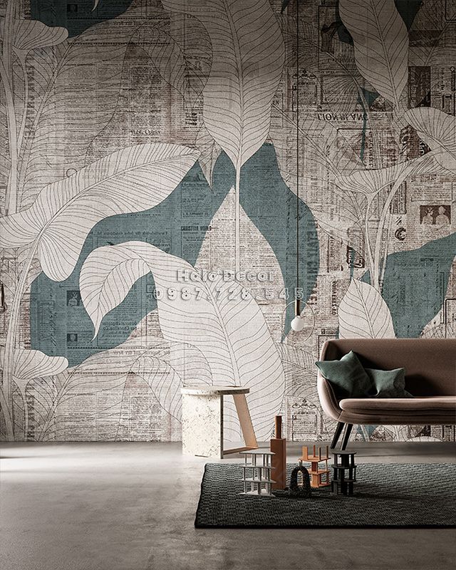  Tranh Dán Tường Lá Cây 3D 5D 8D  - TLC04 