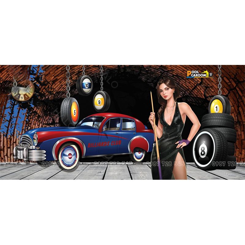  Tranh Dán Tường Quán Bida - BD12 