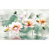  Tranh Dán Tường Hoa Sen 3D 5D 8D - TS22 