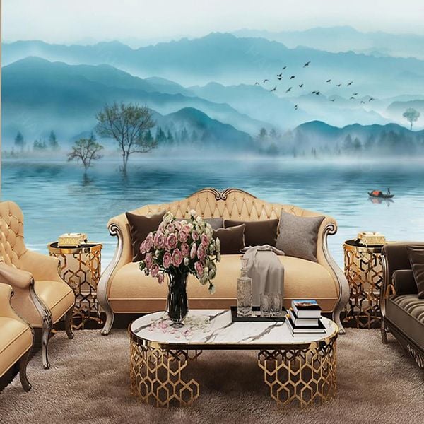  Tranh Dán Tường Sơn Thuỷ 3D 5D 8D - ST08 