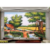  Tranh Dán Tường  Đồng Quê 3D 5D 8D  - ĐQ09 