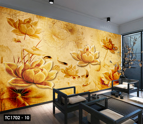  Tranh Dán Tường Hoa Sen 3D 5D 8D - TC1702 - 10 