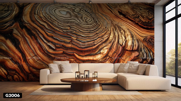  Tranh Dán Tường Họa Tiết Vân Gỗ 3D 5D 8D - G2006 