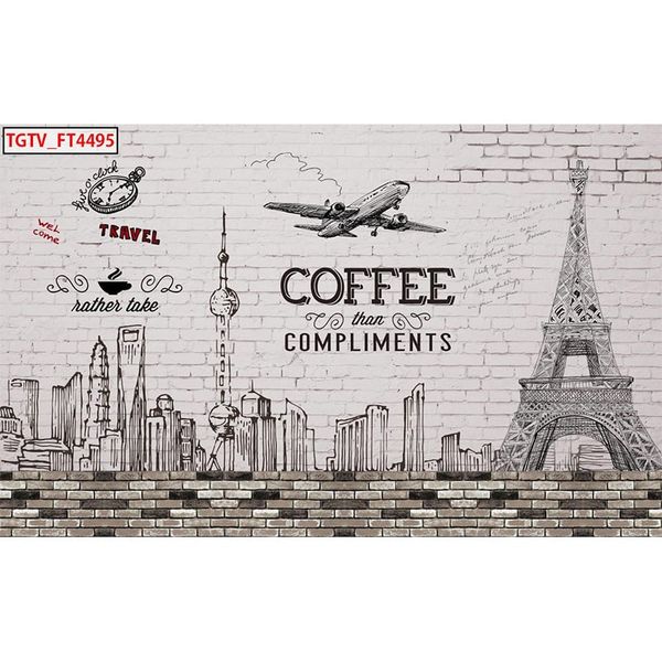  Tranh Dán Tường  Quán Coffee  3D 5D 8D - TDCF25 