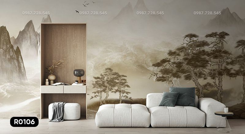  Tranh Dán Tường Rừng Nhiệt Đới 3D 5D 8D - R0106 