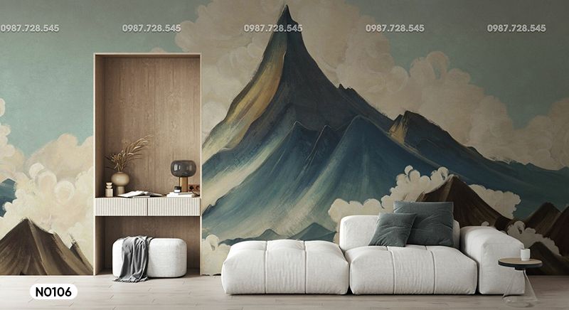  Tranh Dán Tường Núi 3D 5D 8D - N0106 