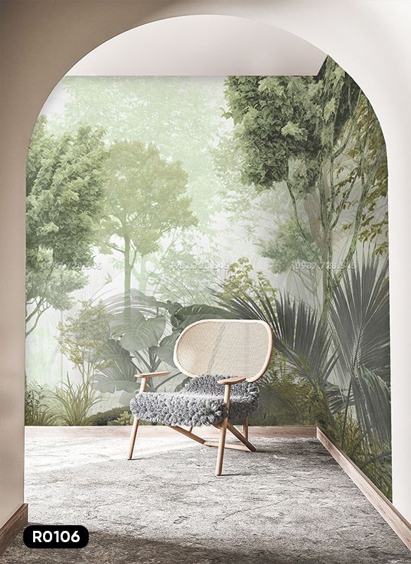 Tranh Dán Tường Rừng Nhiệt Đới 3D 5D 8D - R0106 