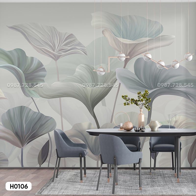  Tranh Dán Tường Lá Cây 3D 5D 8D - H0106 