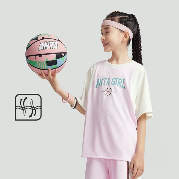 Áo phông ngắn tay thể thao bé gái Anta Kids Basketball Anta Girl 3624B1101