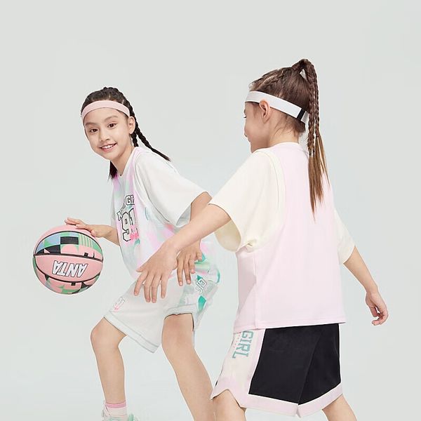 Áo phông ngắn tay thể thao bé gái Anta Kids Basketball Anta Girl 3624B1101