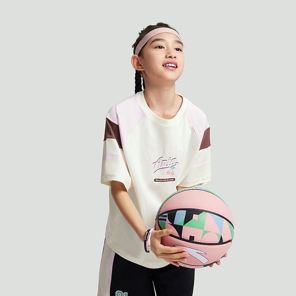 Áo Phông Ngắn Tay Thể Thao Bé Gái Anta Kids Basketball Anta Girl 3624B1102