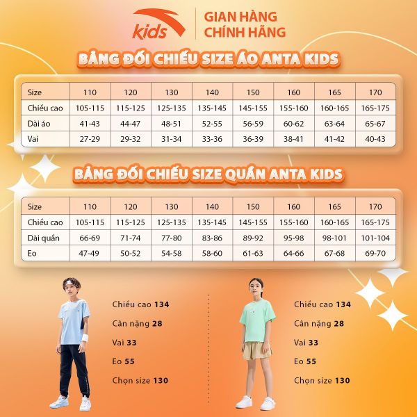 Áo Phông Thể Thao Bé Gái Anta Kids Running 3624B5110
