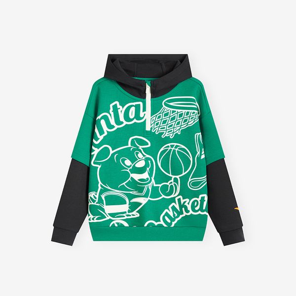 Áo phông dài tay bé trai Sweat Hoodie Anta Kids W352349757