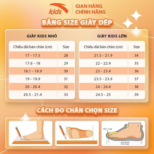 Giày chạy thể thao bé gái  size 28-33 Anta Kids Flash Shoes W322349923