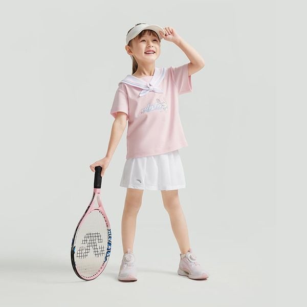 Áo phông ngắn tay thể thao bé gái Anta Kids Badminton SS Tee 3624B9114