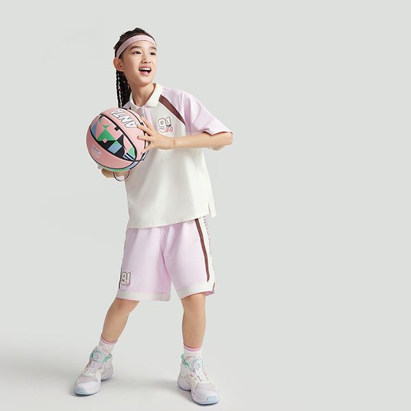 Áo phông ngắn tay bé gái Anta Kids Basketball Anta Girl SS Polo 3624B1104