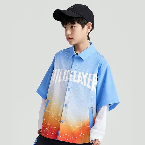 Áo Sơ Mi Ngắn Tay Thời Trang Bé Trai Anta Kids Get Wild 3524B8606