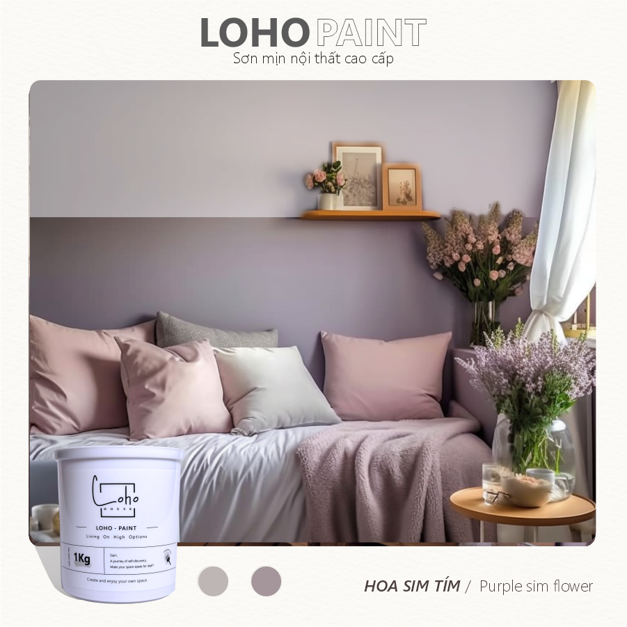 Sơn tường trong nhà tone màu macaron | Lon sơn 1kg– Loho House