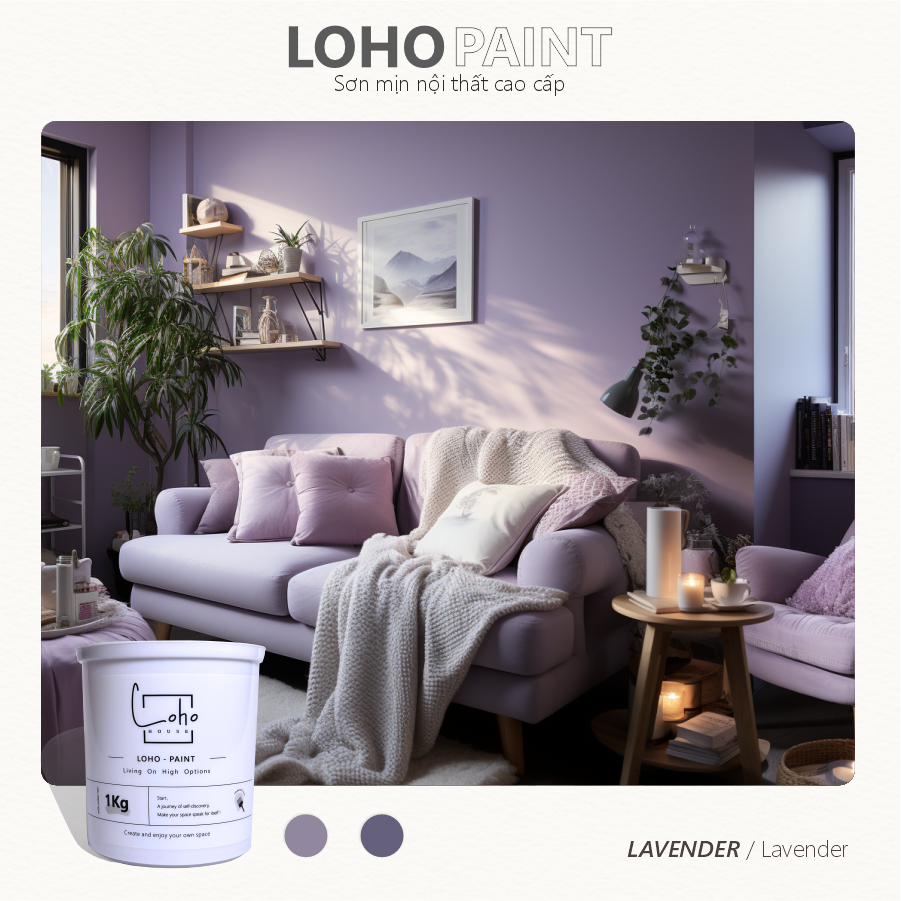 Sơn tường trong nhà tone màu macaron | Lon sơn 1kg– Loho House