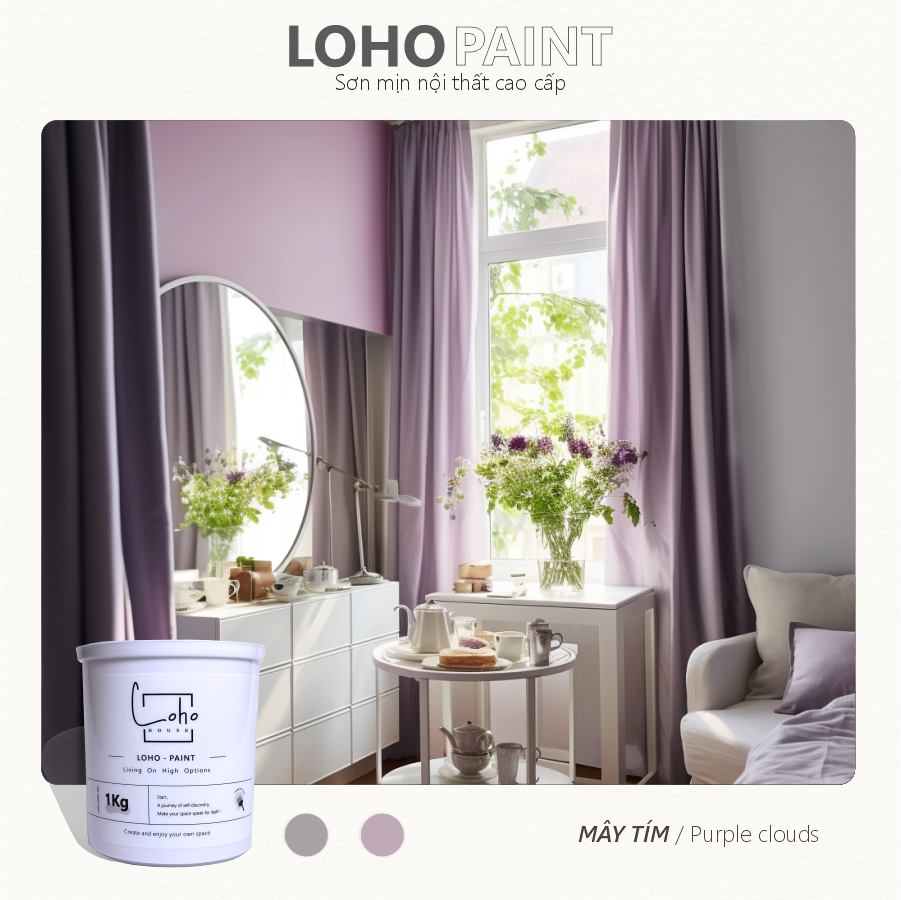 Sơn tường trong nhà tone màu macaron | Lon sơn 1kg– Loho House
