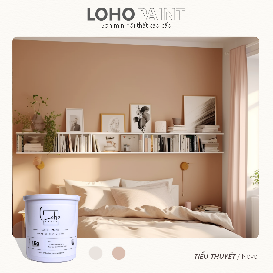 Sơn tường trong nhà tone màu trà sữa | Lon sơn 1kg– Loho House