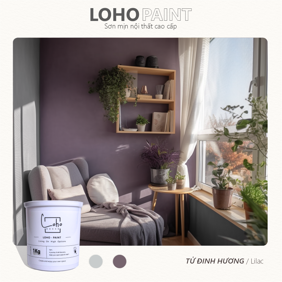 Sơn tường trong nhà tone màu macaron | Lon sơn 1kg– Loho House