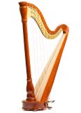  Đàn Harp Resonance Strings pedal harp, black with soundboard decorration (gloss) 