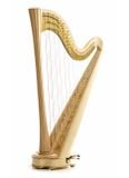  Đàn Harp Resonance Strings pedal harp, black with soundboard decorration (gloss) 