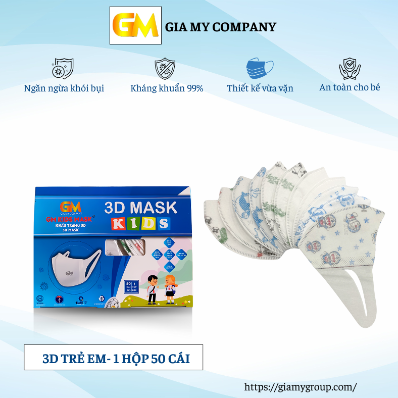  Khẩu trang 3D Mask trẻ em Gia Mỹ 