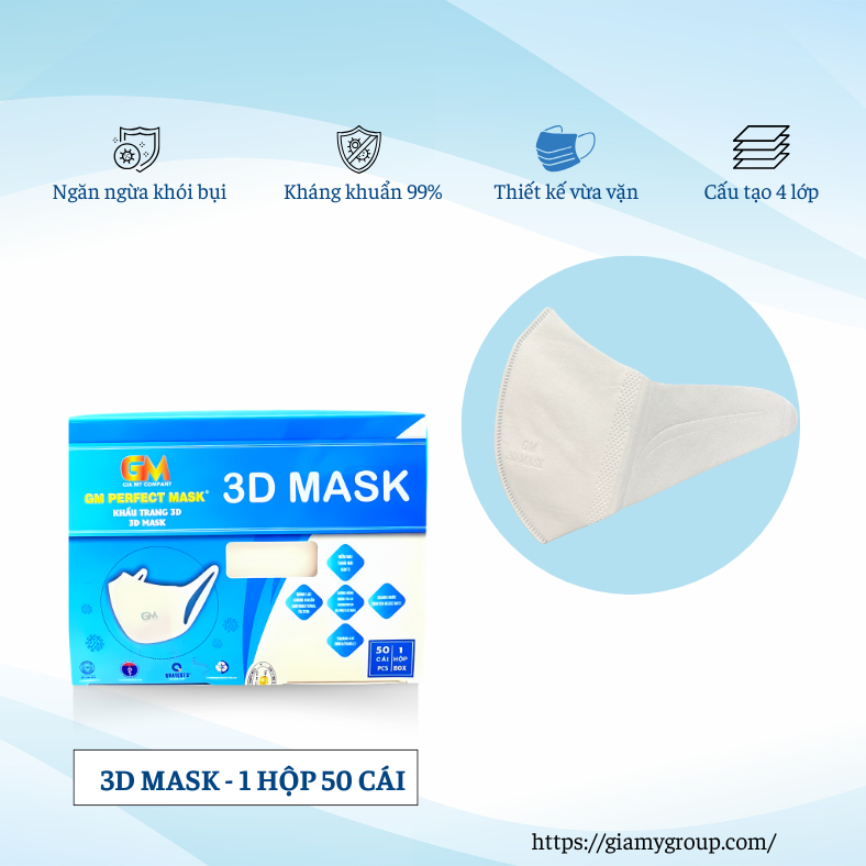  Khẩu trang 3D MASK Gia Mỹ 