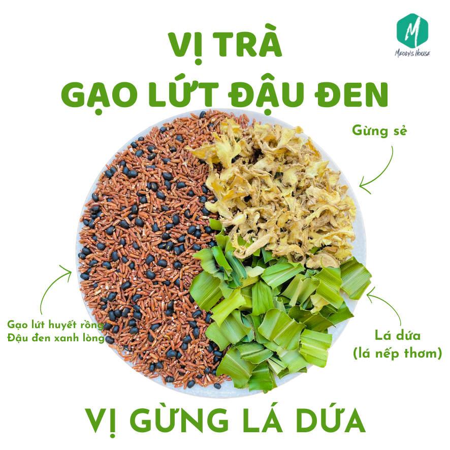  [Trà Theo Ký] - Trà Gạo Lứt Đậu Đen Meoly's Nature- Thanh Lọc Giải Nhiệt, Thon Gọn, Lợi Sữa​​​​​​​, Detox, Không Chất Bảo Quản 