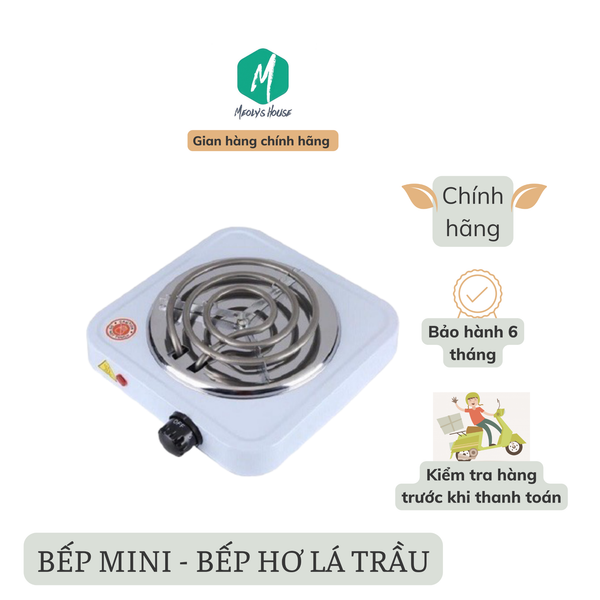  Quà tặng - Bếp hơ lá trầu cho bé, bếp điện mini 1000W bếp xông sau sinh - Bảo hành 6 tháng 