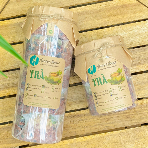  [Trà túi lọc] - Trà gạo lứt đậu đen Meoly House - Thanh lọc giải nhiệt, thon gọn, lợi sữa 