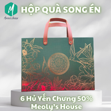  Hộp Quà 6 Hủ Yến Chưng 50% Yến Meoly House Song Én Quà Tết Quà Biếu Quà Tặng Sang Trọng 