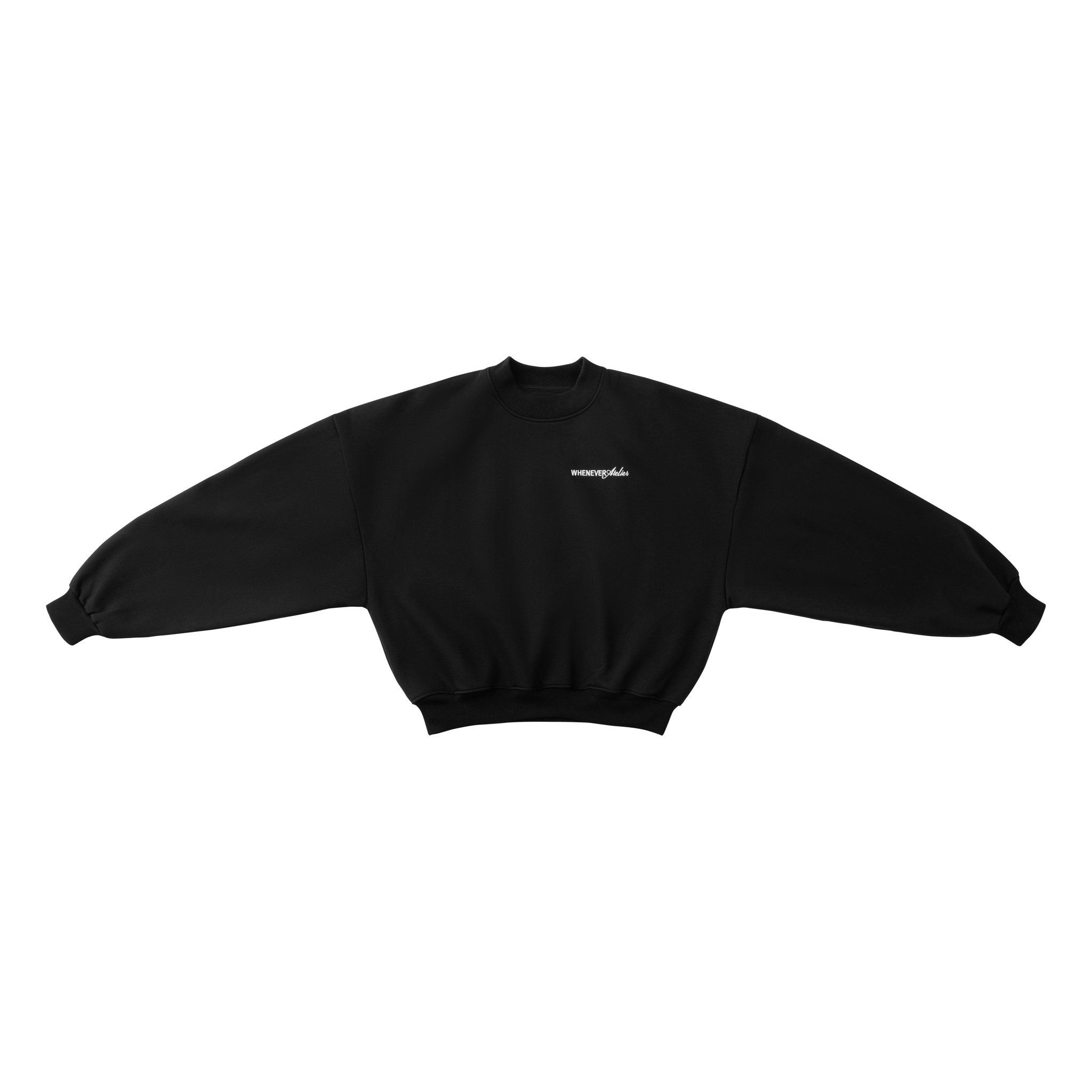 “WHENEVER” BASIC SWEATER / BLACK VER 2