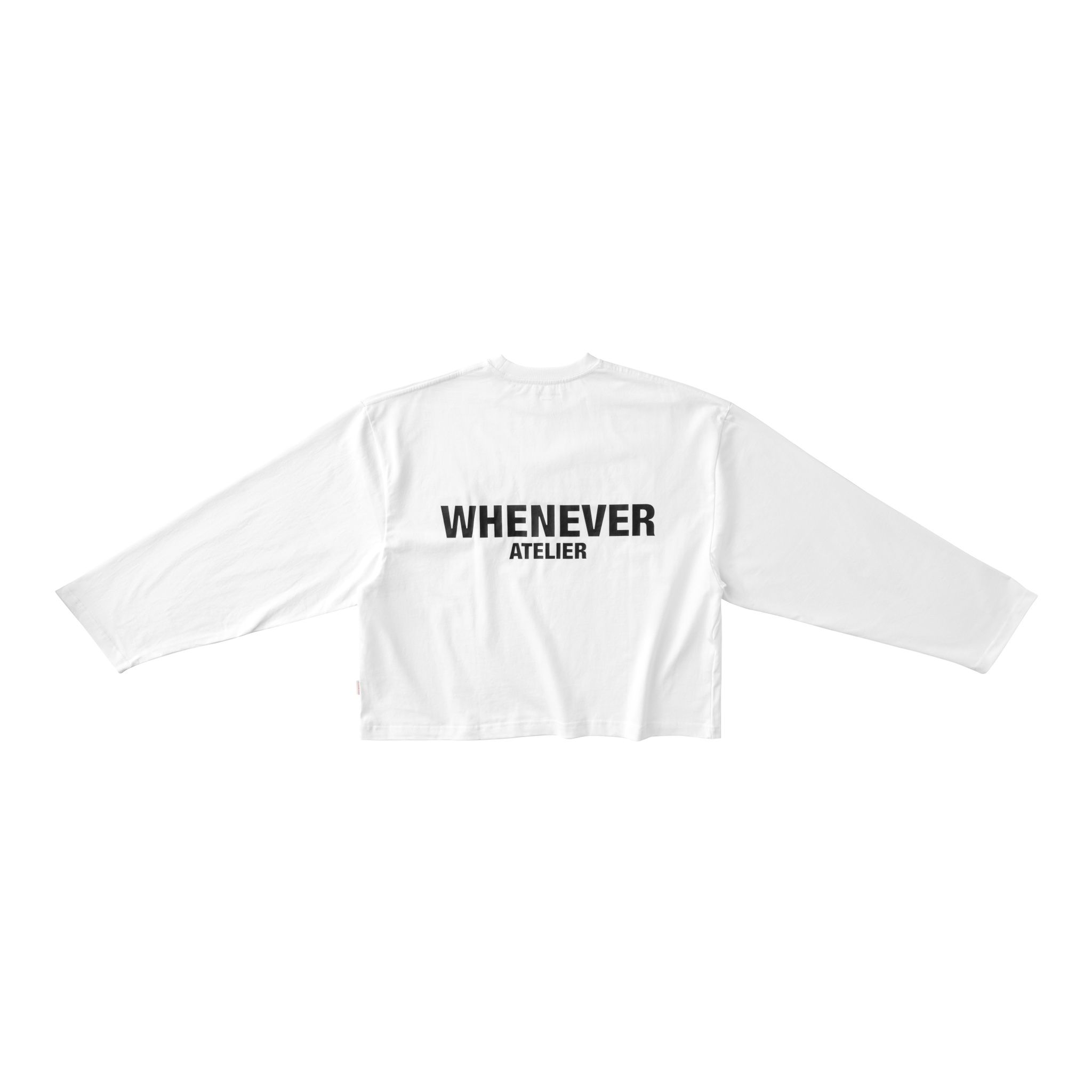 “WHENEVER” BASIC LOGO KNIT HOODIE main image 1