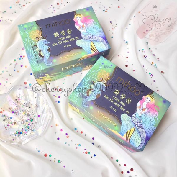 Bông tẩy trang dạng túi Mihoo Mermaid Cotton Pad