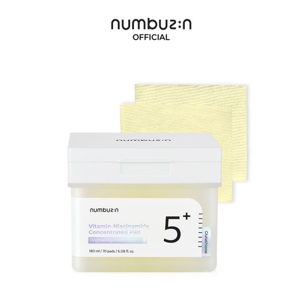 Bông tẩy da chết Numbuzin No.5 Vitamin-Niacinamide Concentrated Pad