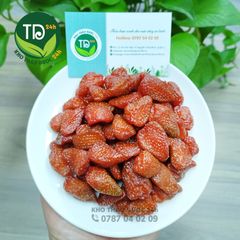 Dâu tây sấy dẻo Đà Lạt, nguyên chất 100%, không đường, món ăn vặt yêu thích cho người ăn kiêng
