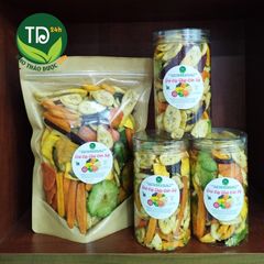Hoa quả sấy khô thập cẩm, rau củ sấy, món ăn vặt khoái khẩu cho những chuyến picnic, làm đẹp da, hỗ trợ giảm cân