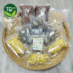 Sâm bông cúc, set đủ vị nấu 10 lít nước, tặng kèm hạt chia, hàng mùa mới, chuyên dùng cho gia đình và hàng quán