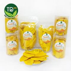 Xoài sấy dẻo thăng hoa nguyên vị, ngọt thanh, thơm ngon, không lẫn sơ, món ăn vặt yêu thích, bổ sung canxi cho mẹ bầu