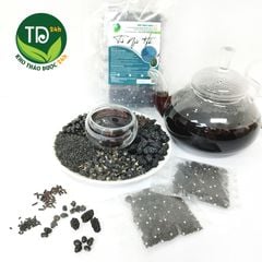 Trà ngũ hắc (gạo lứt, đậu đen, mè đen, kỳ tử đen, dâu tằm), đã rang thơm,kích thích mọc tóc, đẹp da, ngừa bạc tóc sớm