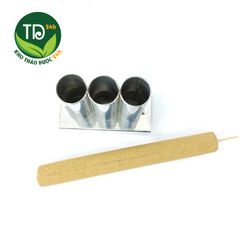 Khay tắt ngải 3 ống inox, cùng lúc tắt 3 điếu ngải, bền, đẹp, an toàn, dùng cho cả ngải đại và trung, dụng cụ diện chẩn
