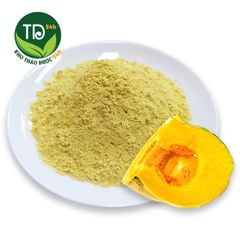 Bột bí đỏ (bí ngô) sấy lạnh nguyên chất 100%, tạo màu cho bánh kẹo, đồ uống, cháo, súp, thạch dừa, rau câu, làm mặt nạ