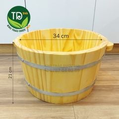 Chậu ngâm chân gỗ thông nhập khẩu Mỹ, hàng cao cấp, dùng lâu dài, ngâm chân thảo dược hiệu quả, spa tại nhà tiện lợi