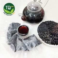 Trà ngũ hắc (gạo lứt, đậu đen, mè đen, kỳ tử đen, dâu tằm), đã rang thơm,kích thích mọc tóc, đẹp da, ngừa bạc tóc sớm